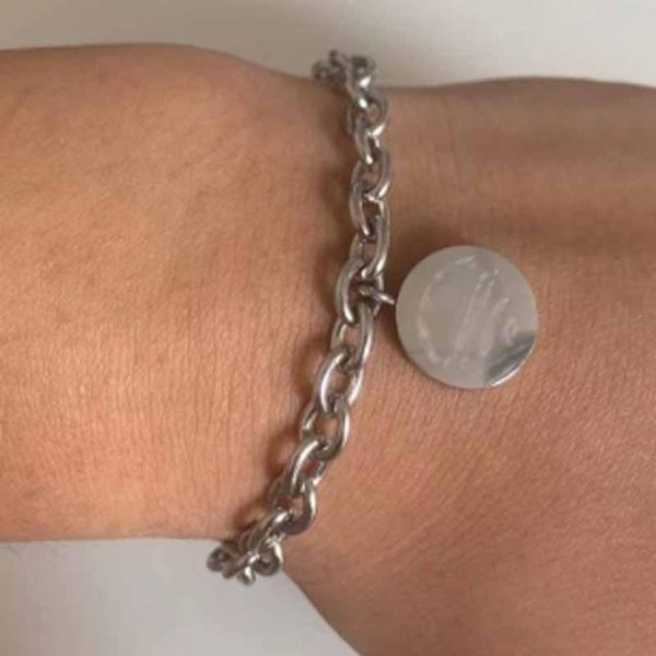 link, chain heart round bracelets women's stainless steel fashion ot bracelet on hand couple menotte gifts for woman, Black
link, chain heart round bracelets women's stainless steel fashion ot bracelet on hand couple menotte gifts for woman, Black