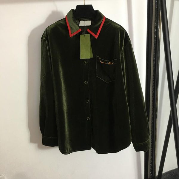 Brand Long-sleeved Velvet Shirt Jacket INS Fashion Personality Charm Shirts Creative Chain Ornament Men Women Coats, White
Brand Long-sleeved Velvet Shirt Jacket INS Fashion Personality Charm Shirts Creative Chain Ornament Men Women Coats, White