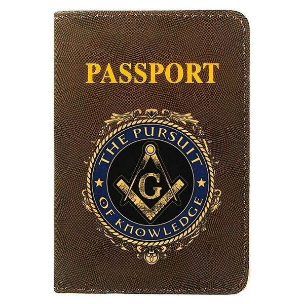 card holders classic the pursuit of knowledge masonic passport cover pu leather men women travel id holder case, Brown;gray
card holders classic the pursuit of knowledge masonic passport cover pu leather men women travel id holder case, Brown;gray