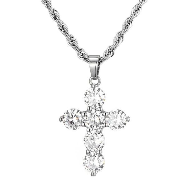pendant necklaces wt-ren005 micropave cz stainless steel religious cross necklace women fashion jewelry, Silver
pendant necklaces wt-ren005 micropave cz stainless steel religious cross necklace women fashion jewelry, Silver