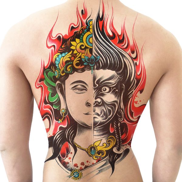 between good and evil, buddha devil tattoo stickers on their backs, waterproof men women's permanent
between good and evil, buddha devil tattoo stickers on their backs, waterproof men women's permanent