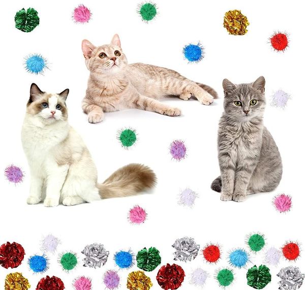 random glitter pom balls cat toys tinsel with plastic bottle for kittens crafts party decorations crinkle
random glitter pom balls cat toys tinsel with plastic bottle for kittens crafts party decorations crinkle
