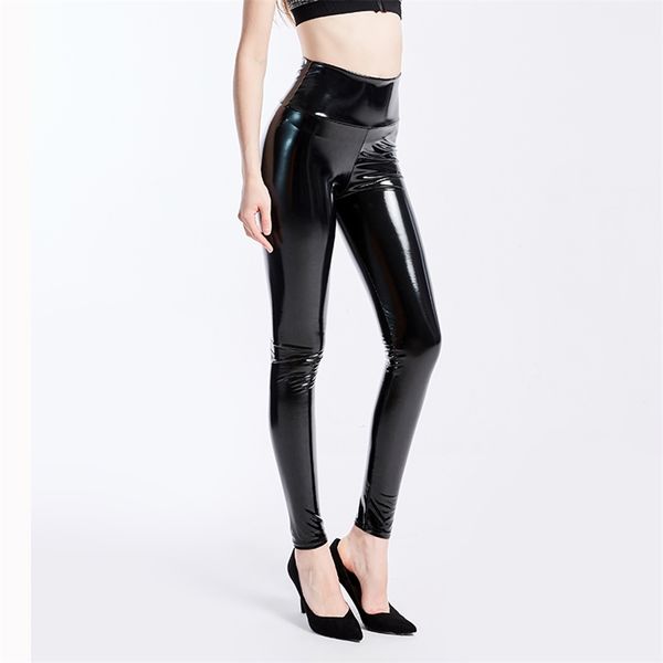 plus size xxxl women black leggings high waist elastic pu leather skinny pants shiny wet look metallic latex leggings 210913
plus size xxxl women black leggings high waist elastic pu leather skinny pants shiny wet look metallic latex leggings 210913