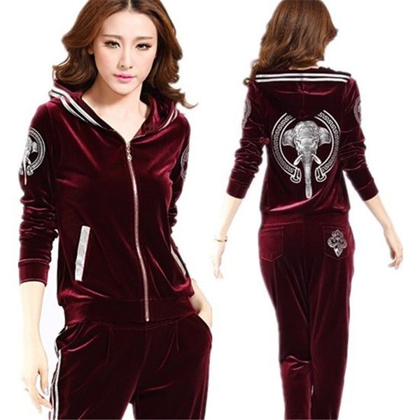 senior 2021 women tracksuits spring hooded jacket+trousers two sets gold velvet sportswear suit plus size female pants set 1518the female su, Gray
senior 2021 women tracksuits spring hooded jacket+trousers two sets gold velvet sportswear suit plus size female pants set 1518the female su, Gray