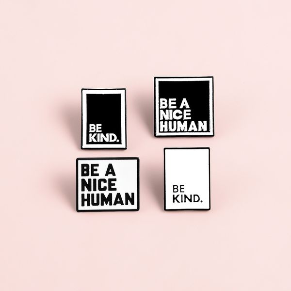 simple creative geometric letter brooches 4pcs set kind be a nice human enamel pins black white alloy paint brooch for men shirt badge jewel, Gray
simple creative geometric letter brooches 4pcs set kind be a nice human enamel pins black white alloy paint brooch for men shirt badge jewel, Gray