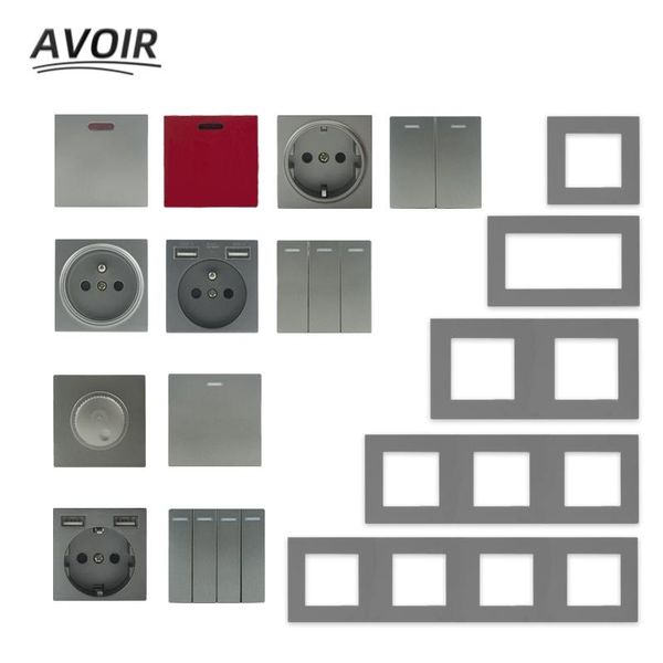 smart home control avoir gray plastic panel 1 2 3 4 gang wall light switch power outlets electrical socket function key module diy comb
smart home control avoir gray plastic panel 1 2 3 4 gang wall light switch power outlets electrical socket function key module diy comb