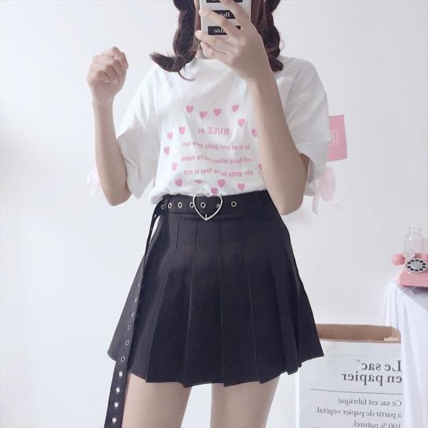 harajuku solid pleated womens skirt high waist pink a line cute korean uniform female kawaii women bottom midi heart sashes, Black
harajuku solid pleated womens skirt high waist pink a line cute korean uniform female kawaii women bottom midi heart sashes, Black