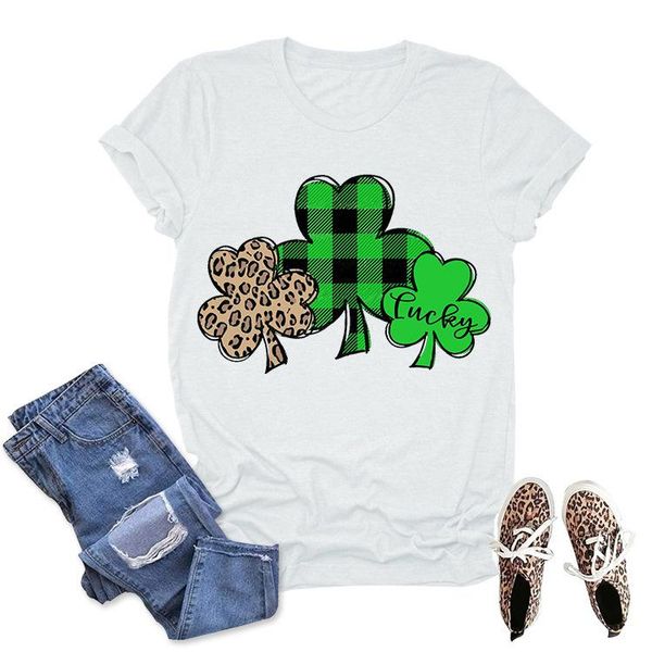 women's t-shirt summer woman t shirt short sleeve tee female st. patrick's day drop, White
women's t-shirt summer woman t shirt short sleeve tee female st. patrick's day drop, White
