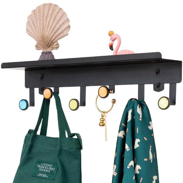 iron entryway wall shelf hanging wall-mounted coat hook rack with 4/5/6 dual metal hooks for hallway bathroom living room hangers & racks
iron entryway wall shelf hanging wall-mounted coat hook rack with 4/5/6 dual metal hooks for hallway bathroom living room hangers & racks