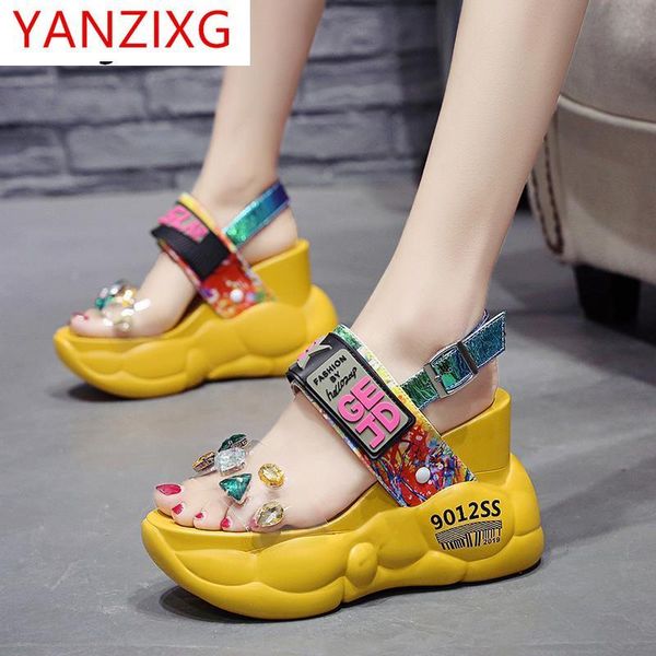 sandals platform color matching rhinestones pvc open toe 2021 summer fashion wedges transparent high heels women, Black
sandals platform color matching rhinestones pvc open toe 2021 summer fashion wedges transparent high heels women, Black
