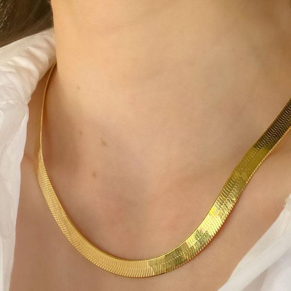 chains herringbone necklaces for women 316l stainless steel gold flat snake chain necklace simple trendy stackable 3mm 5mm 7mm, Silver
chains herringbone necklaces for women 316l stainless steel gold flat snake chain necklace simple trendy stackable 3mm 5mm 7mm, Silver
