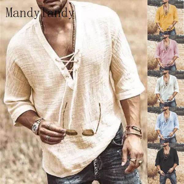 men' tank mandylandy 2021 summer men shirts casual man linen for loose viking shirt vintage solid color medieval t, White;black
men' tank mandylandy 2021 summer men shirts casual man linen for loose viking shirt vintage solid color medieval t, White;black