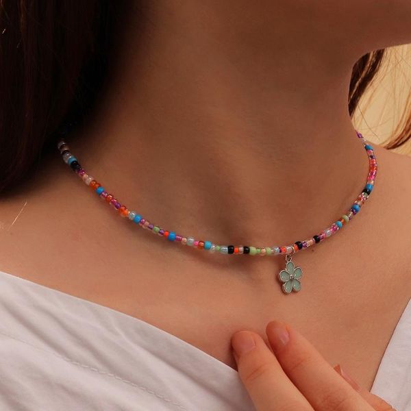 pendant necklaces korean version of ins woven colorful rice beads small flower necklace female travel beach holiday style party gift nz2243, Silver
pendant necklaces korean version of ins woven colorful rice beads small flower necklace female travel beach holiday style party gift nz2243, Silver