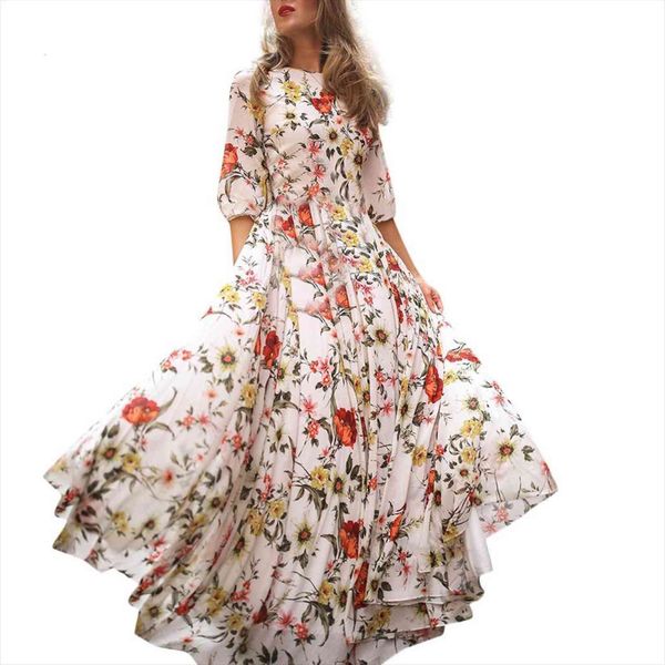 home amp nest womens dresses maxi boho swing oneck floral print half sleeve holiday long slip beach vestidos, Black;gray
home amp nest womens dresses maxi boho swing oneck floral print half sleeve holiday long slip beach vestidos, Black;gray
