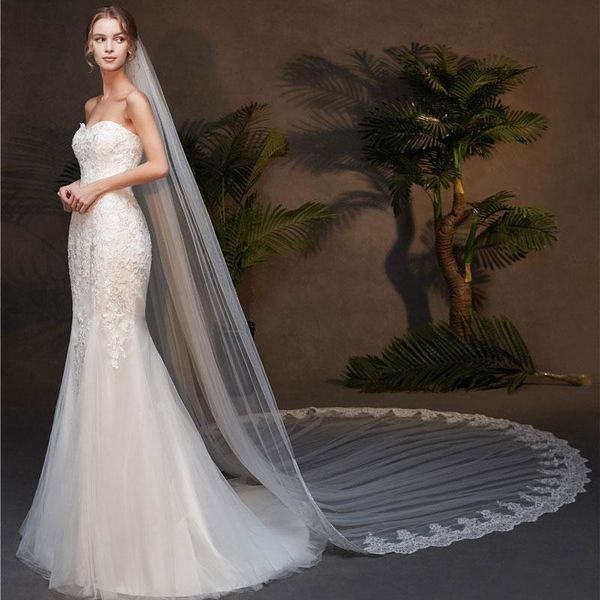 bridal veils real pos 350cm long lace tulle applique cathedral wedding bride veil white ivory handmade, Black
bridal veils real pos 350cm long lace tulle applique cathedral wedding bride veil white ivory handmade, Black
