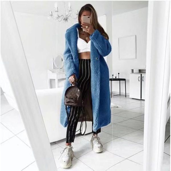 women's fur & faux 2021 autumn winter women coat casual solid long female vintage jackets plush overcoat, Black
women's fur & faux 2021 autumn winter women coat casual solid long female vintage jackets plush overcoat, Black