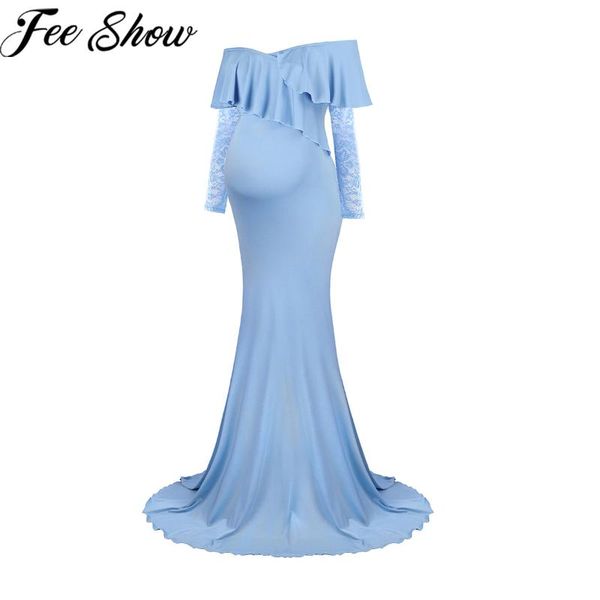 maternity dresses for po shoot pregnant women pregnancy dress pography props lace ruffle off shoulder maxi gown, White
maternity dresses for po shoot pregnant women pregnancy dress pography props lace ruffle off shoulder maxi gown, White