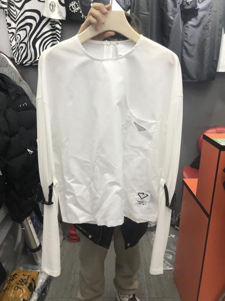 triangle 2021 spring new product base fashionable bandage function button long sleeve knitted nylon splicing t-shirt for women, Tan;black
triangle 2021 spring new product base fashionable bandage function button long sleeve knitted nylon splicing t-shirt for women, Tan;black
