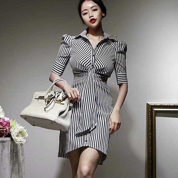 summer fashion temperament casual women turn down collar half sleeve stripe sheath dress casual dresses vestido 210531, Black;gray
summer fashion temperament casual women turn down collar half sleeve stripe sheath dress casual dresses vestido 210531, Black;gray