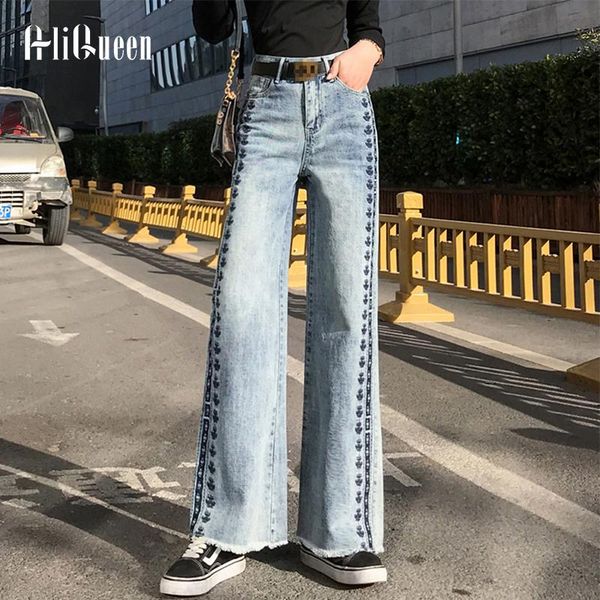 women's pants & capris streetwear women vintage ethnic embroidery loose wide leg denim high waist straight long trousers jeans mop pant, Black;white
women's pants & capris streetwear women vintage ethnic embroidery loose wide leg denim high waist straight long trousers jeans mop pant, Black;white