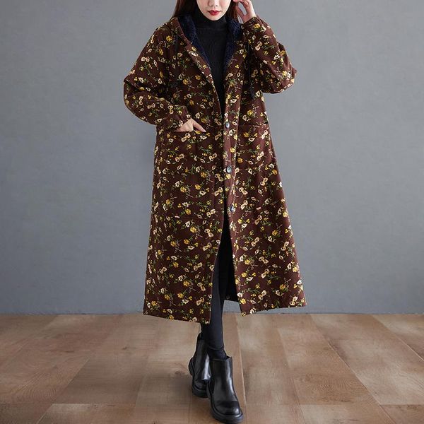 women's trench coats thicken fleece warm autumn winter 2021 print floral hooded single breasted women clothes casual outwear long, Tan;black
women's trench coats thicken fleece warm autumn winter 2021 print floral hooded single breasted women clothes casual outwear long, Tan;black