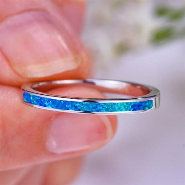 wedding rings simple female blue white opal stone ring classic silver color thin luxury bride round engagement for women, Slivery;golden
wedding rings simple female blue white opal stone ring classic silver color thin luxury bride round engagement for women, Slivery;golden