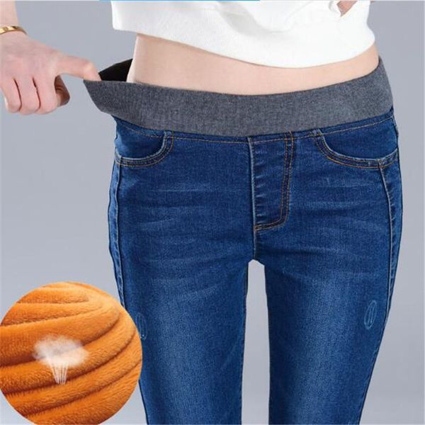 women's pants & capris wkoud gold fleece jeans women high waist stretch warm jean black denim trousers winter thicken pencil mujer p855, Black;white
women's pants & capris wkoud gold fleece jeans women high waist stretch warm jean black denim trousers winter thicken pencil mujer p855, Black;white
