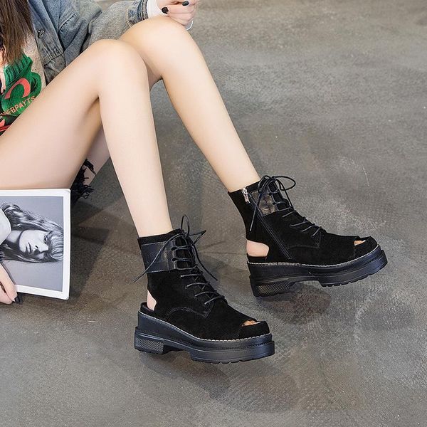 boots size 40 fashion black women autumn lace-up thick soled platform peep toe shoes lady party ankle high heels b508
boots size 40 fashion black women autumn lace-up thick soled platform peep toe shoes lady party ankle high heels b508