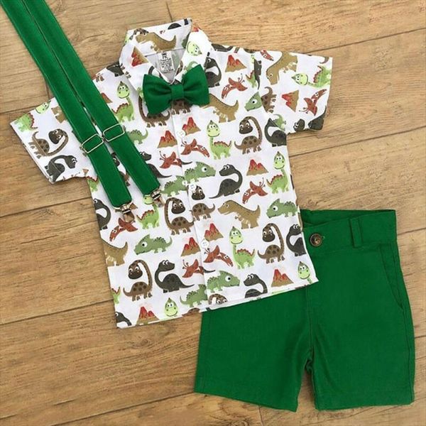 summer toddler baby boy kid dinosaur printed bowknot lovely t shirt short pants outfits clothes set, White
summer toddler baby boy kid dinosaur printed bowknot lovely t shirt short pants outfits clothes set, White