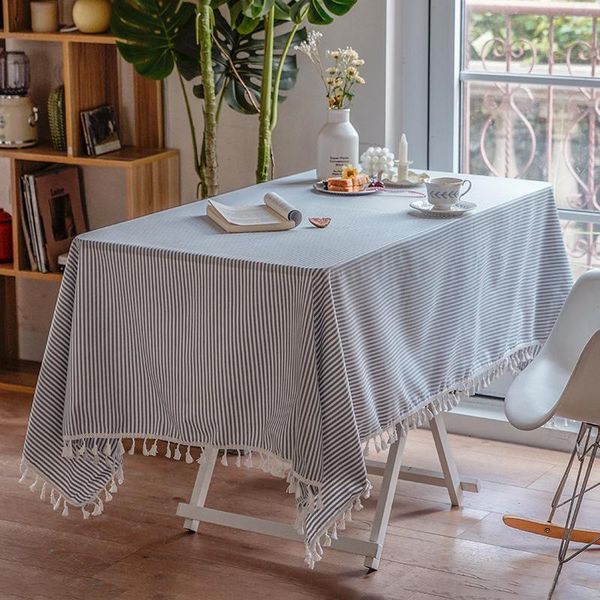 table cloth japan style cotton linen tablecloth simple solid striped tassel hem dust-proof rectangular for el wedding party
table cloth japan style cotton linen tablecloth simple solid striped tassel hem dust-proof rectangular for el wedding party