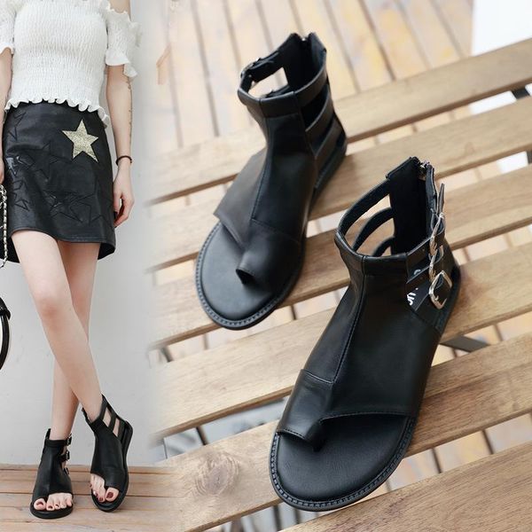 summer shoes women sandals high-gladiator flat fashion rome female beach flip flop, Black
summer shoes women sandals high-gladiator flat fashion rome female beach flip flop, Black