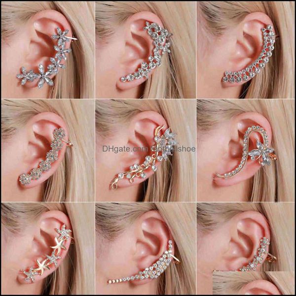 charm 21ss no bohemian piercing crystal rhinestone ear manchet wrap stud clip for women trendy girl earrings jewelry bijoux drop delivery 20, Golden
charm 21ss no bohemian piercing crystal rhinestone ear manchet wrap stud clip for women trendy girl earrings jewelry bijoux drop delivery 20, Golden
