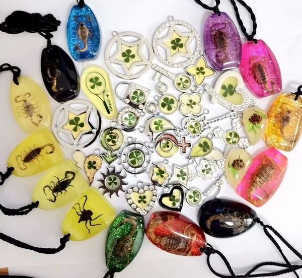 50 pcs vogue real scorpion insect four-leaf clover charming shamrock pendants mixed jewelry, Silver
50 pcs vogue real scorpion insect four-leaf clover charming shamrock pendants mixed jewelry, Silver