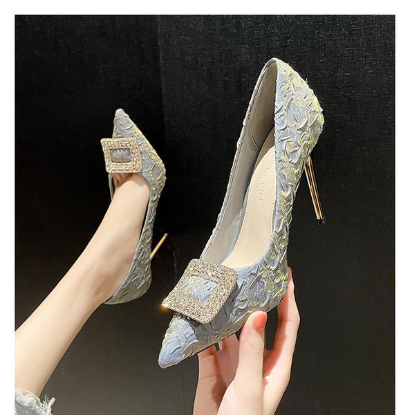 41.42.43 size-high heels women pointed stiletto heel spring and autumn new french rhinestone square buckle professional shoes women, Black
41.42.43 size-high heels women pointed stiletto heel spring and autumn new french rhinestone square buckle professional shoes women, Black