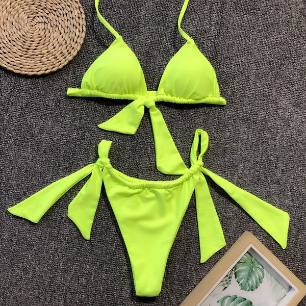 neon green knotted bikini 2021 female swimsuit women swimwear two-pieces bikini set bather halter bathing suit swim wearb
neon green knotted bikini 2021 female swimsuit women swimwear two-pieces bikini set bather halter bathing suit swim wearb