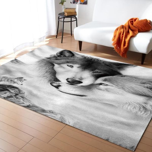 carpets black and white animal wolf for bed room modern home large area rug living bay window mat
carpets black and white animal wolf for bed room modern home large area rug living bay window mat