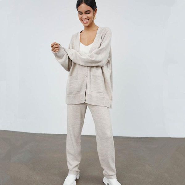 women's two piece pants women 2 pieces set v nexk pullover sweater & lace-up skinny autumn winter loose casual knitted sets, White
women's two piece pants women 2 pieces set v nexk pullover sweater & lace-up skinny autumn winter loose casual knitted sets, White