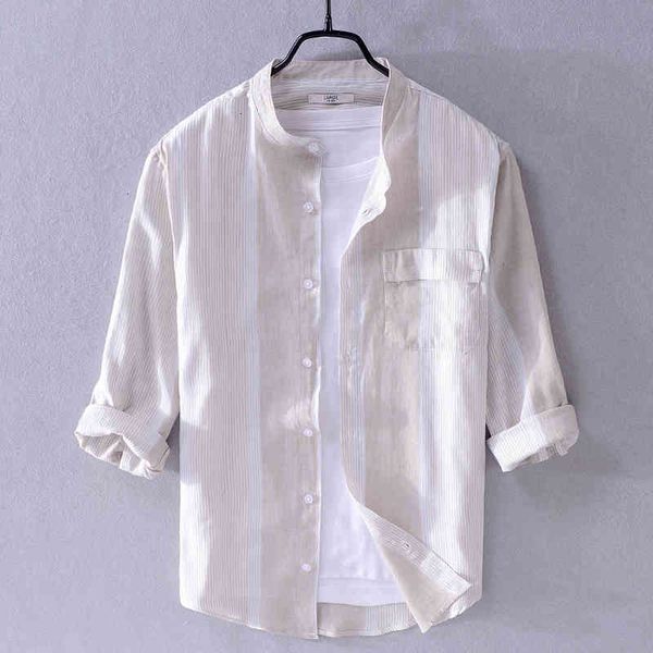 men's t-shirts style italy brand linen summer stripe shirt mens casual stand collar three-quarter sleeve shirts for men chemise nlrt, White;black
men's t-shirts style italy brand linen summer stripe shirt mens casual stand collar three-quarter sleeve shirts for men chemise nlrt, White;black