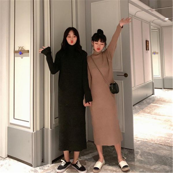 elegant turtleneck knitted dress women autumn loose female sweater winter thicken pullovers vestidos women's sweaters, White;black
elegant turtleneck knitted dress women autumn loose female sweater winter thicken pullovers vestidos women's sweaters, White;black