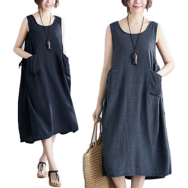 large pocket pregnant woman dressed casual if summer female loose cotton linen dresses simple dress of size f955 766y, Black;gray
large pocket pregnant woman dressed casual if summer female loose cotton linen dresses simple dress of size f955 766y, Black;gray