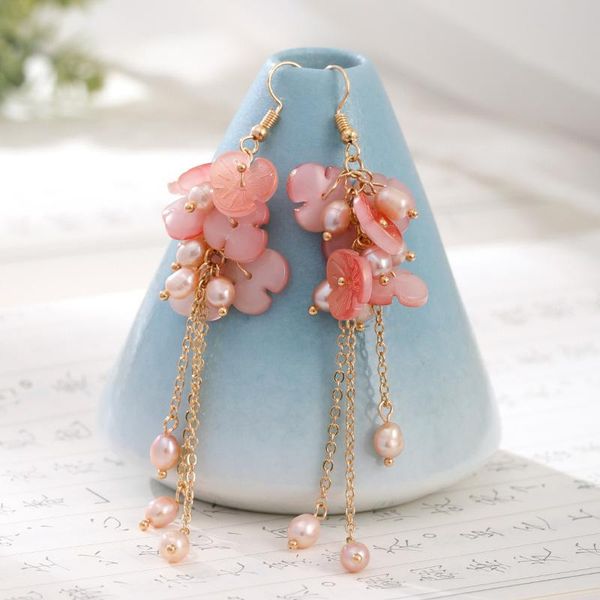 hair clips & barrettes han chinese clothing jewelry female pearl long drop earrings pink flower tassel costume minimalist girl ear accessory, Golden;silver 
hair clips & barrettes han chinese clothing jewelry female pearl long drop earrings pink flower tassel costume minimalist girl ear accessory, Golden;silver