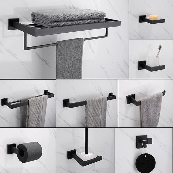 bath accessory set black matowel rack paper holder toilet brush glass soap dish tothbrush cup 304 stainless steel bathroom hardware
bath accessory set black matowel rack paper holder toilet brush glass soap dish tothbrush cup 304 stainless steel bathroom hardware