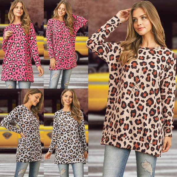 women's hoodies & sweatshirts round neck leopard printing sweatshirt pullovers long sleeve straight fitness all-match autumn clothes fo, Black
women's hoodies & sweatshirts round neck leopard printing sweatshirt pullovers long sleeve straight fitness all-match autumn clothes fo, Black