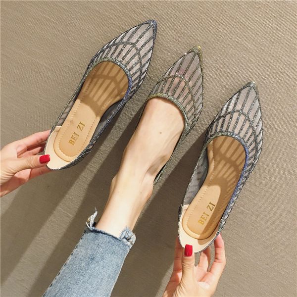 sandals bling breathable lace mesh summer shallow women shoes retro gun color/silver sequins flats moccasins soft soled loafers 41, Black
sandals bling breathable lace mesh summer shallow women shoes retro gun color/silver sequins flats moccasins soft soled loafers 41, Black
