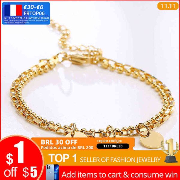 vnox layered box chain bracelets for women, adjustable length wristband with round coin charm, stainless steel elegant jewelry, Golden;silver
vnox layered box chain bracelets for women, adjustable length wristband with round coin charm, stainless steel elegant jewelry, Golden;silver
