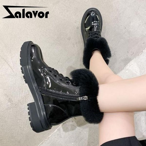 boots zalavor real leather woman ankle warm fur fashion platform winter shoes women cross strap short boot footwear size 35-39, Black
boots zalavor real leather woman ankle warm fur fashion platform winter shoes women cross strap short boot footwear size 35-39, Black