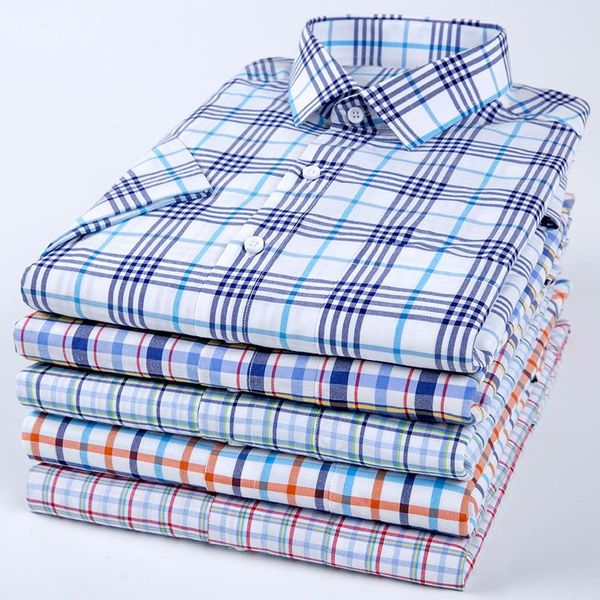 men's plaid short sleeve shirt middle aged and young slim casual inch blue small square summer cool man shirts, White;black
men's plaid short sleeve shirt middle aged and young slim casual inch blue small square summer cool man shirts, White;black