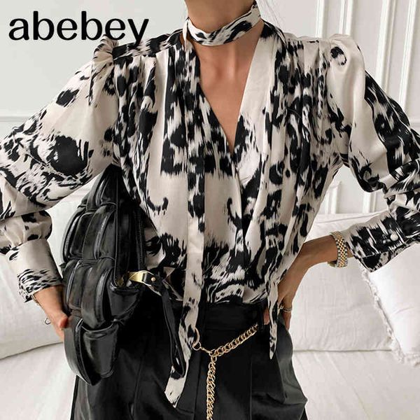 chic lace up blouse women's spring haltar v-neck single breasted leopard print loose long sleeve shirt 5a140 210512, White
chic lace up blouse women's spring haltar v-neck single breasted leopard print loose long sleeve shirt 5a140 210512, White