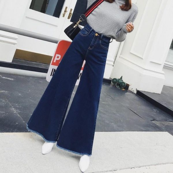 women's jeans fashion women high waist wide leg pants retro tassels office ladies flare trousers spring autumn loose long denim, Blue
women's jeans fashion women high waist wide leg pants retro tassels office ladies flare trousers spring autumn loose long denim, Blue