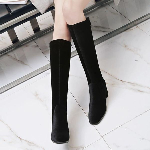 boots big size 9 10 11 12 square-headed pure-color zipper with thick heels, Black
boots big size 9 10 11 12 square-headed pure-color zipper with thick heels, Black
